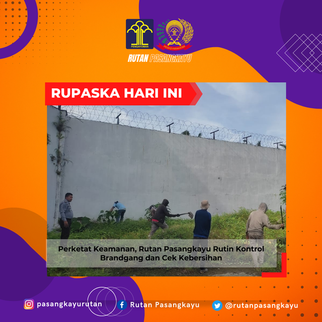 Perketat Keamanan, Rutan Pasangkayu Rutin Kontrol Brandgang dan Cek Kebersihan. Rutan Pasangkayu/dok (18/01)