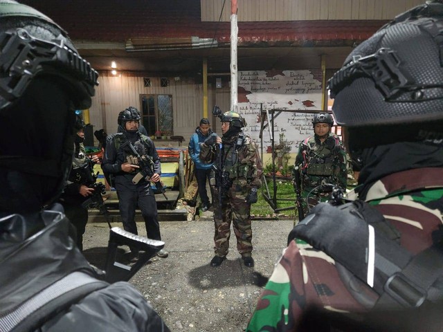 Prajurit TNI usai kontak tembak di Sugapa, Papua Foto: Dok. Istimewa