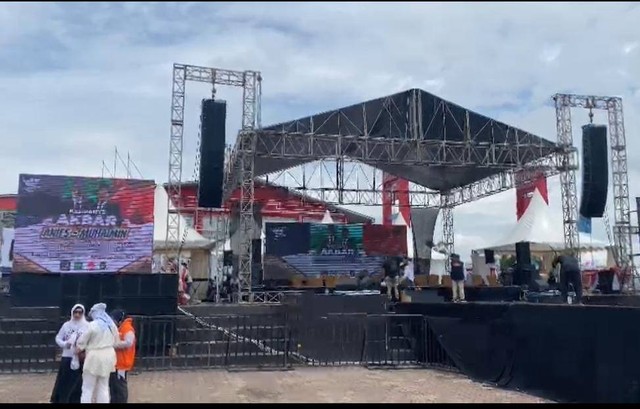 Suasana Panggung Kampanye Anies Baswedan di Plaza BKB Palembang, Foto : Istimewa