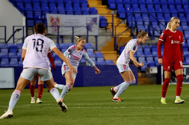 Arsenal vs Liverpool di Liga Inggris Wanita. Foto: Instagram/@arsenalwfc