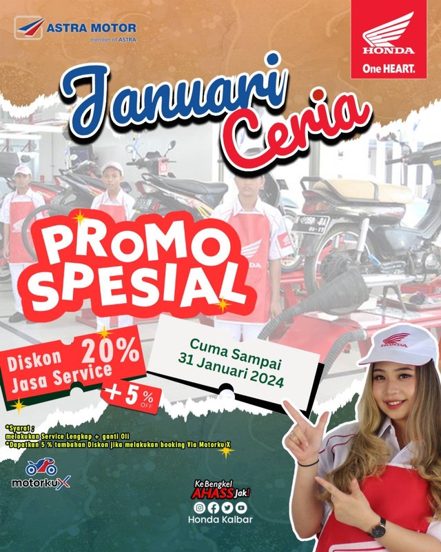 Promo spesial Januari Ceria untuk pelanggan setia Astra Motor Kalbar. Foto: Dok. Astra Motor Kalbar