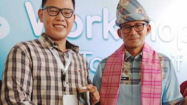 "Diskusi penuh inspirasi bersama Pak Menparekraf @sandiuno! Hafiy mengemukakan untuk perlindunagn dan keadilan pajak bagi UMKM lokal dalam menjalankan usahanya.