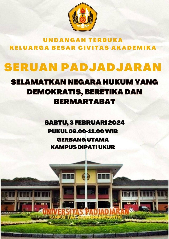 Poster kegiatan 'Seruan Padjadjaran' yang akan diadakan di Unpad.  Foto: Dok. Istimewa