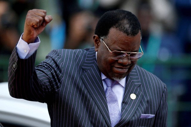 Presiden Namibia Hage Geingob. Foto: Siphiwe Sibeko/REUTERS