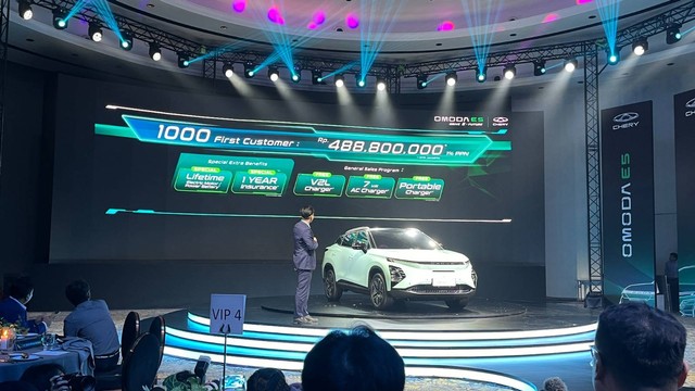 Peluncuran harga resmi mobil listrik Chery Omoda E5 di Indonesia. Foto: Aditya Pratama Niagara/kumparan