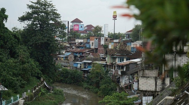 Sungai Code, salah satu sungai yang melintasi Jogja. Foto: Arif UT/Pandangan Jogja