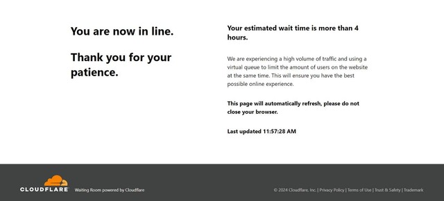 Website goersapp.com yang menyediakan e-ticket kampanye akbar AMIN di JIS. Waiting list, menunggu sampai 4 jam. Foto: kumparan