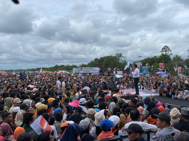 Kampanye Anies Baswedan di Eks Lapter Susilo Sintang. Foto: Yusrizal/Hi!Pontianak