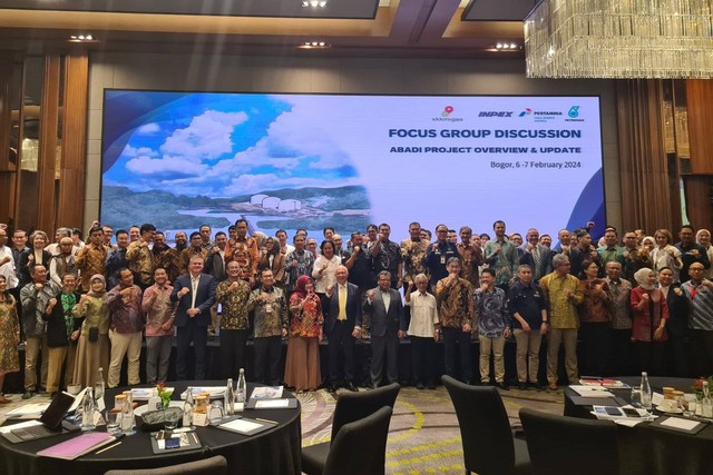 SKK Migas dan Inpex menggelar Focus Group Discussion (FGD) Abadi LNG Project Overview and Updates di Bogor, Selasa (6/2/2024). Foto: SKK Migas