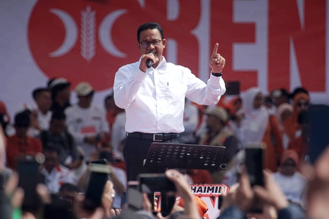 Capres 01, Anies Baswedan, saat kampanye akbar di Lapangan Jayaraga Garut, Kamis (8/2/2023). Foto: Dok. Istimewa