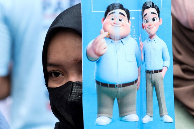 Massa menghadiri kampanye akbar Prabowo-Gibran di Stadion Gelora Bung Karno, Jakarta, Sabtu (10/2/2024). Foto: Kim Kyung-Hoon/REUTERS