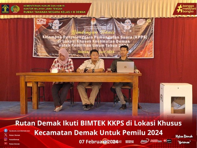 Rutan Demak Bergabung dalam Pelatihan Teknis KPPS untuk Pemilu 2024