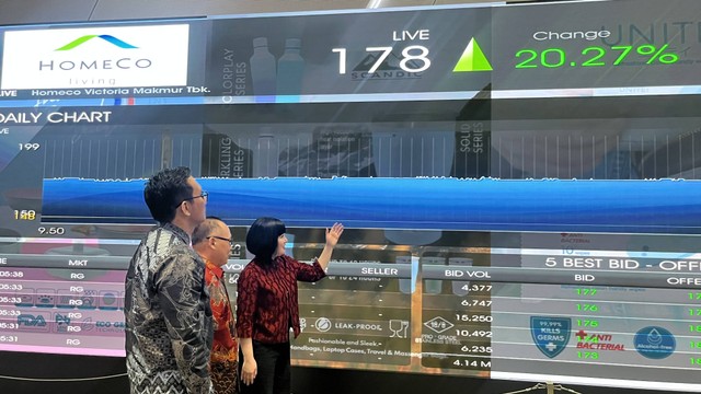 Emiten Peralatan Rumah Tangga (LIVE) Resmi Melantai di BEI, Lepas 808 Juta Saham. Foto: Widya Islamiati/kumparan