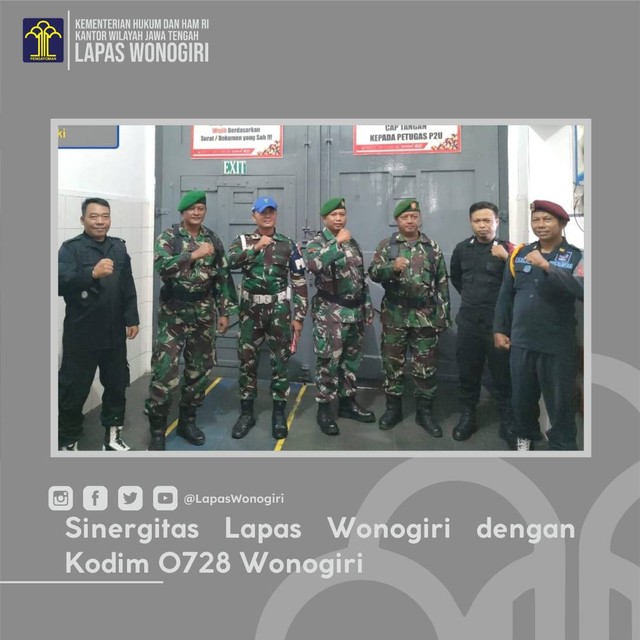 Sinergitas Lapas Wonogiri dengan Kodim 0728 Wonogiri (Dok. Humas Lapas Wonogiri)