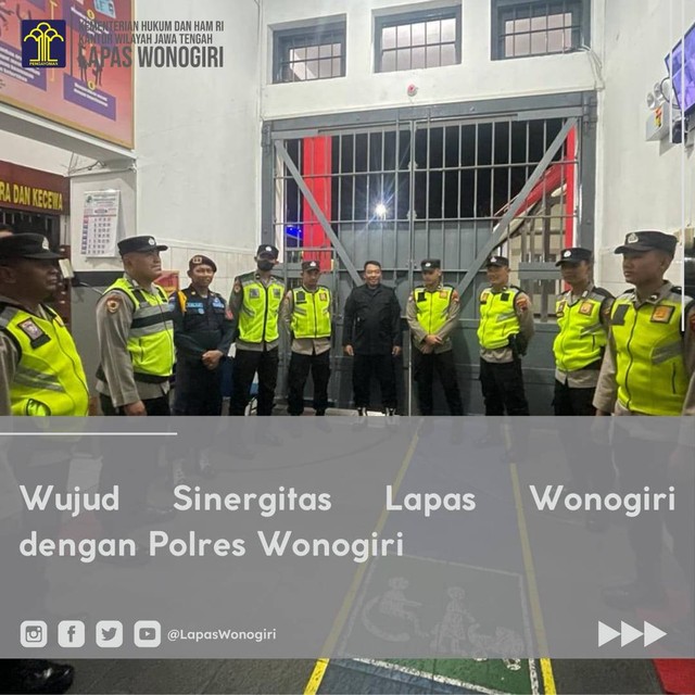 Wujud Sinergitas Lapas Wonogiri dengan Polres Wonogiri (Dok. Humas Lapas Wonogiri)