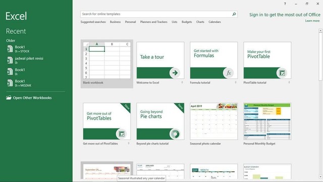 Ilustrasi Workbook Excel. Foto: Excel