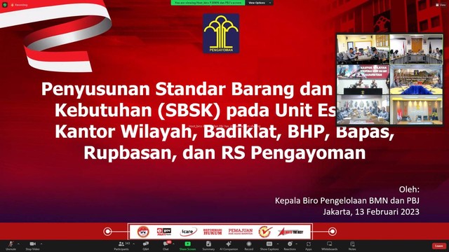 Rupbasan Mojokerto Ikuti Diskusi Evaluasi Kebijakan Publik BSK Hukum dan HAM