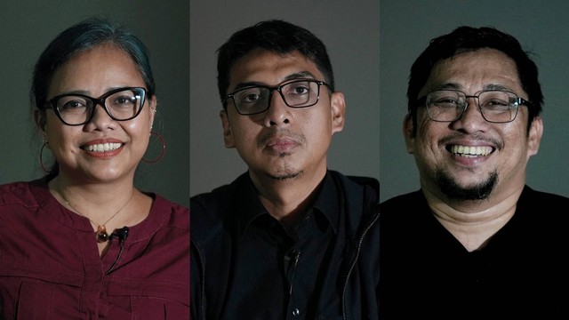 Bivitri Susanti, Zainal Arifin Mochtar, dan Feri Amsari. Foto: Dirty Vote untuk Pers