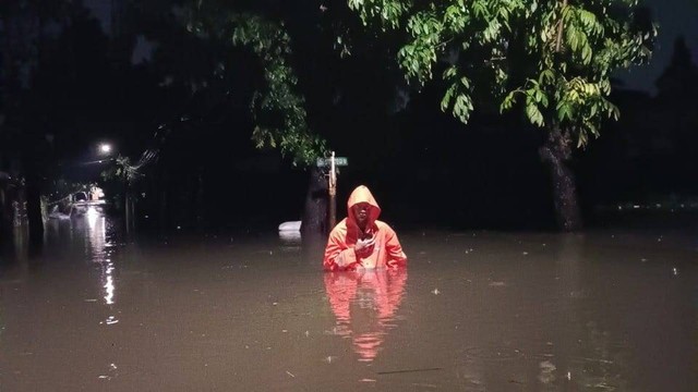 Banjir di Jakarta pagi ini, Rabu (14/2/2024). Foto: BPBD DKI Jakarta