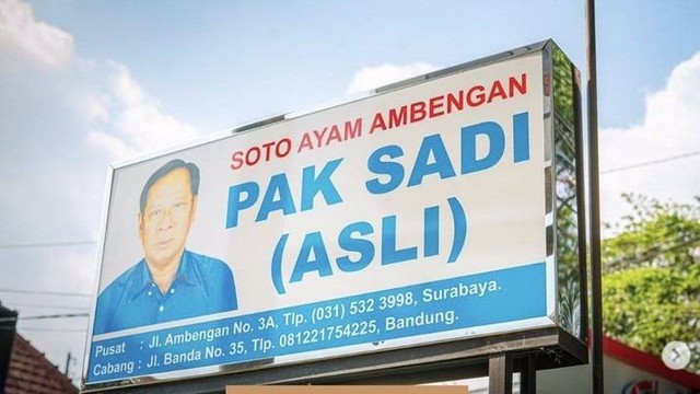 Soto Ayam Ambengan Pak Sadi (Asli). Foto: IG/@sotoayampaksadi.bandung