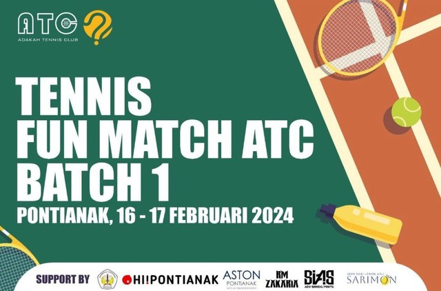 Tennis Fun Match ATC siap digelar. Foto: Dok. Hi!Pontianak