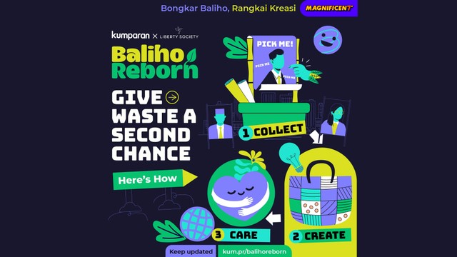 Baliho Reborn , Give Waste A Second Change. Foto: Dok. kumparan
