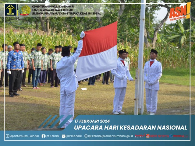 Agenda Rutin, Lapas Terbuka Kendal Gelar Upacara Hari Kesadaran ...