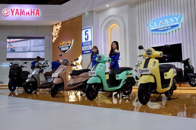 Warna baru motor Classy Yamaha di pameran IIMS 2024. Foto: Aditya Pratama Niagara/kumparan