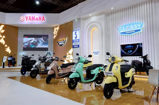 Warna baru motor Classy Yamaha di pameran IIMS 2024. Foto: Aditya Pratama Niagara/kumparan