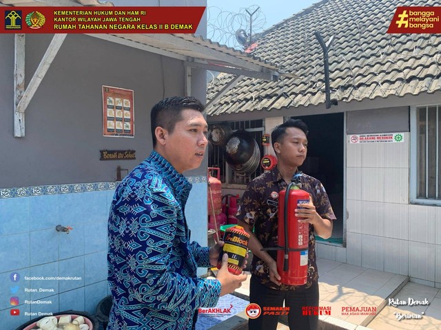 Ka KPR Edukasi Tamping Dapur Rutan Demak tentang APAR