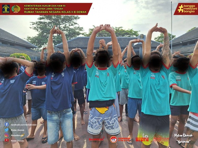 Senam Aerobik Bersama, Pembinaan Berjalan lancar di Rutan Demak