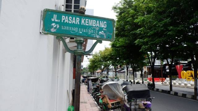 Ilustrasi papan nama Jalan Pasar Kembang (Sarkem) Yogyakarta. Foto: Arfiansyah Panji Purnandaru/kumparan