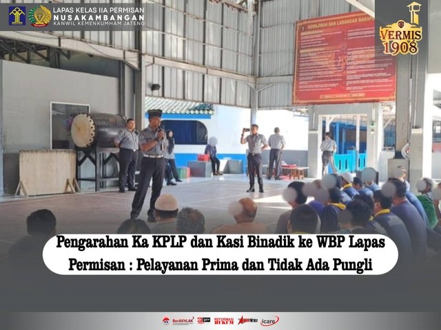 Pengarahan Ka Kplp Dan Kasi Binadik Ke Wbp Lapas Permisan Pelayanan Prima 3360