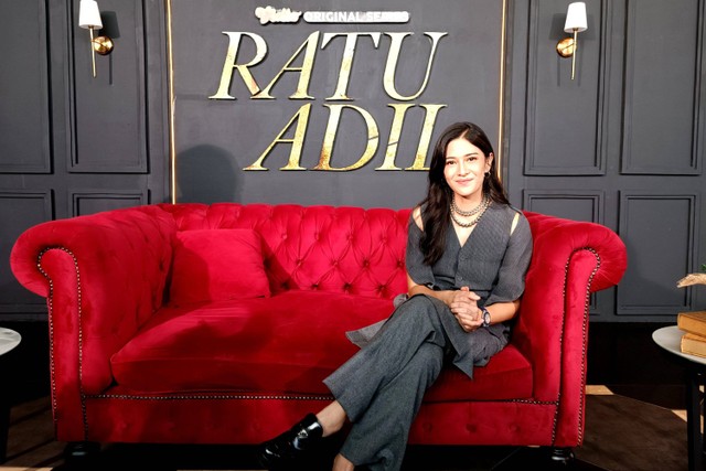 Dian Sastrowardoyo dalam Media Junket Ratu Adil di kawasan Thamrin, Jakarta Pusat, Kamis (22/2/2024). Foto: Giovanni/kumparan