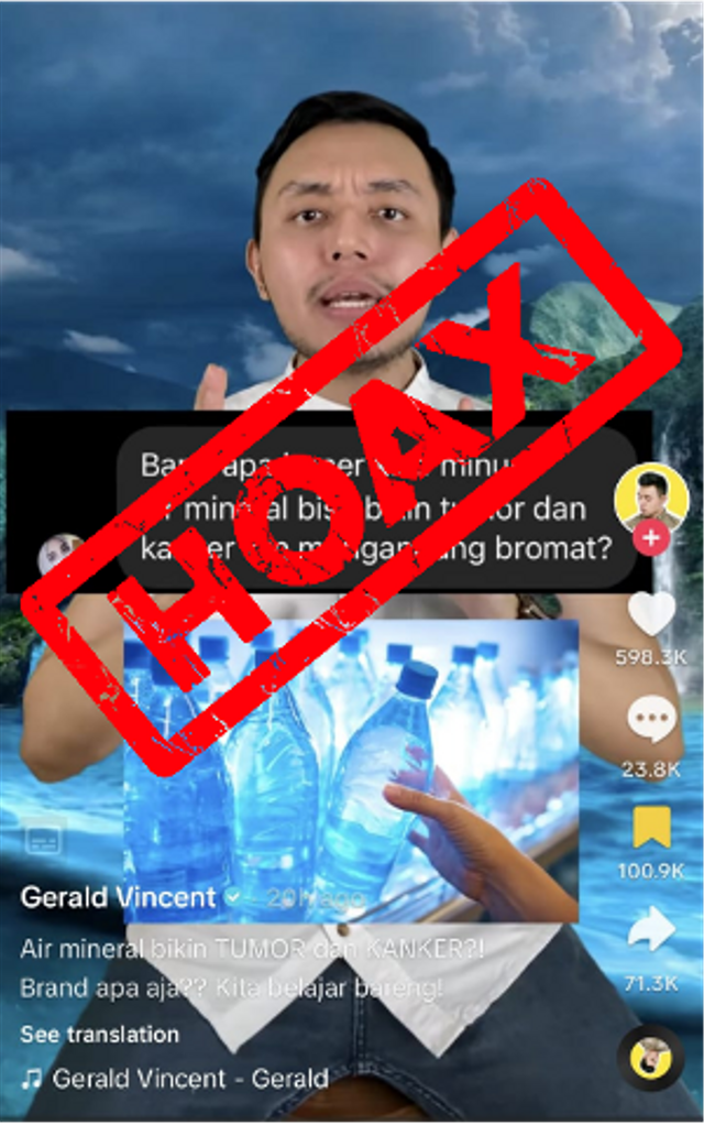 Video viral soal kadar bromat dalam Le Minerale. Dok. Le Minerale.