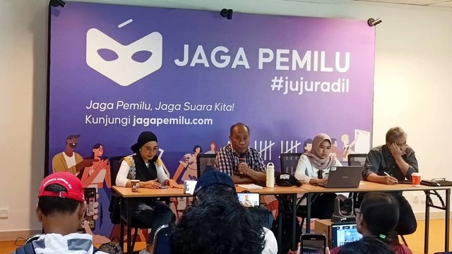 Diskusi Jaga Pemilu terkait dugaan kecurangan di Pemilu 2024, Sabtu (24/2/2024). Foto: Annisa Thahira Madina/kumparan