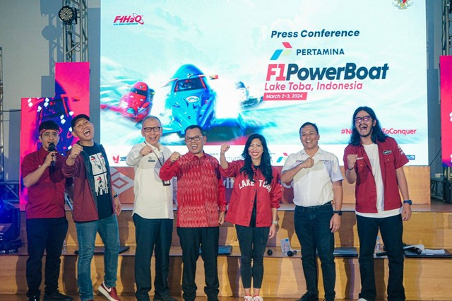 Konferensi pers jelang F1Powerboat 2024 yang diselenggarakan di Posbloc Medan, Kamis (22/2). Foto: Dok. InJourney