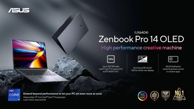 ASUS Zenbook Pro 14 OLED (UX6404). Foto: ASUS