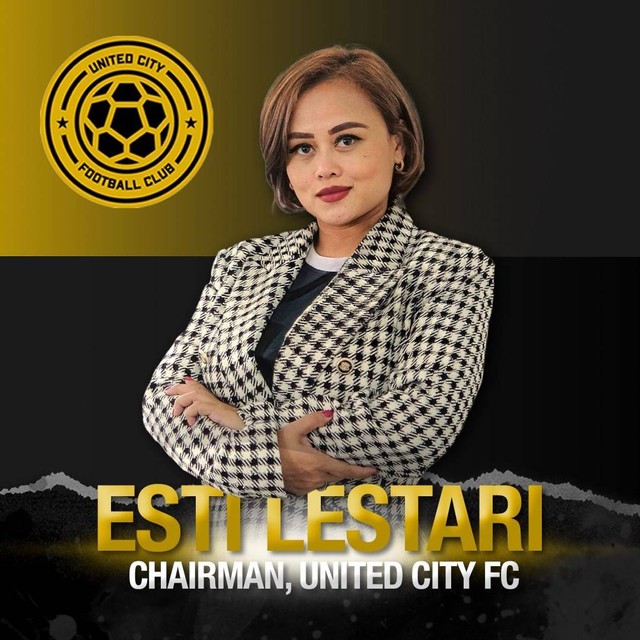 Esti Puji Lestari menjadi Chairman klub Filipina, United City FC. Foto: IG/@unitedcityfootballclub