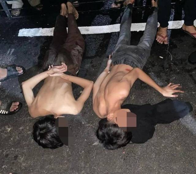 Sejumlah remaja yang tergabung dalam geng motor ditangkap polisi di Jalan Adisucipto, Pontianak. Foto: Dok. Istimewa