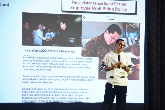 Staf Khusus III Menteri BUMN Arya Sinulingga menjadi Tamu sekaligus Narasumber diacara Workshop Influencer BUMN Kalimantan pada Senin (26/2) di Hotel Grand Tjokro. Foto: Dok. Pertamina