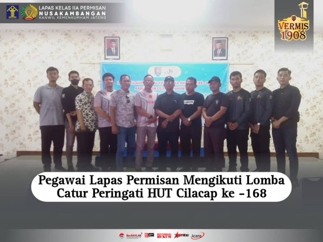 Pegawai Lapas Permisan Mengikuti Lomba Catur Peringati HUT Cilacap ke -168