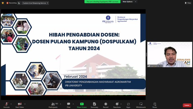 DPMA IPB University Sosialisasikan Program Dosen Pulang Kampung Tahun 2024