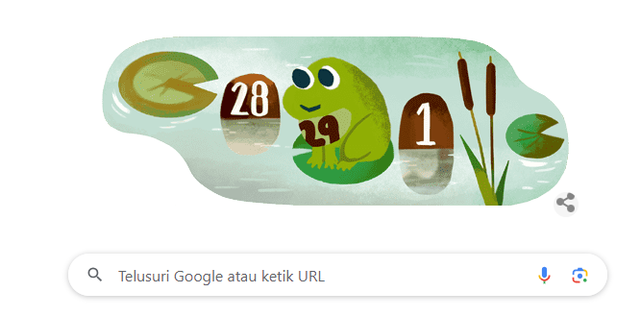 Google Doodle Kamis (29/2). Foto: Google