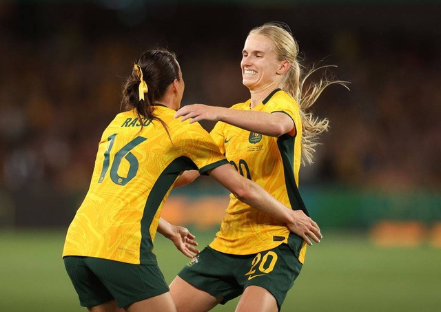 Timnas Wanita Australia lolos ke Olimpiade 2024 Paris usai menang agregat 13-0 atas Uzbekistan. Foto: matildas.com.au