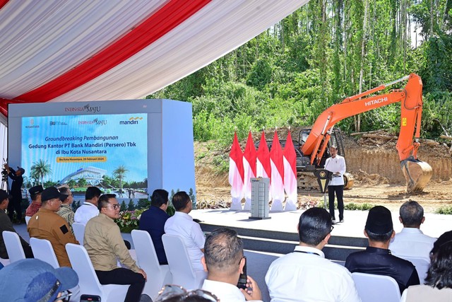 Jokowi Groundbreaking Kantor Bank Mandiri Di IKN | Kumparan.com