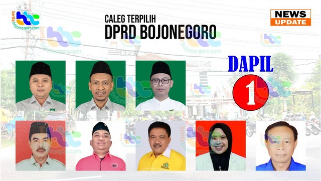 Grafis Caleg yang Diperkirakan Lolos Jadi Anggota DPRD Kabupaten Bojonegoro Dapil 1. (Aset: imam nurcahyo/beritabojonegoro)