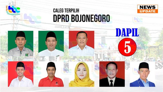 Grafis Caleg yang Diperkirakan Lolos Jadi Anggota DPRD Kabupaten Bojonegoro Dapil 5. (Aset: imam nurcahyo/beritabojonegoro)