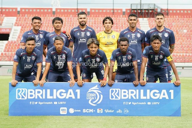 Arema FC dalam sebuah laga putaran kedua Liga 1 2023/24. Foto: ligaindonesiabaru.com