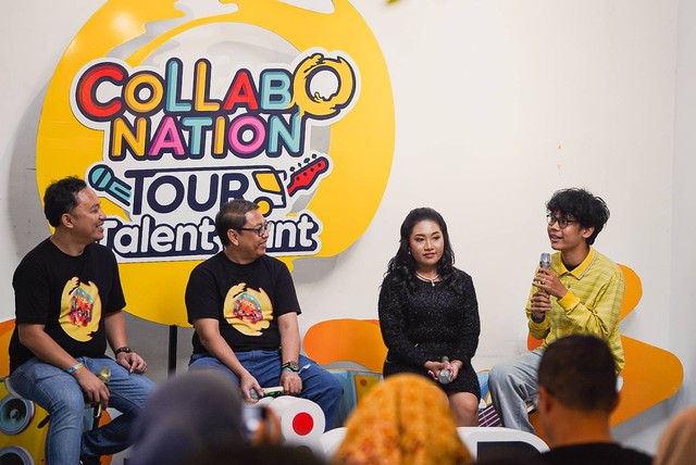 Perwakilan IM3 bersama perwakilan Finalis dari masing-masing kategori di Collabonation Tour Talent Hunt Medan. Foto: dok. IM3